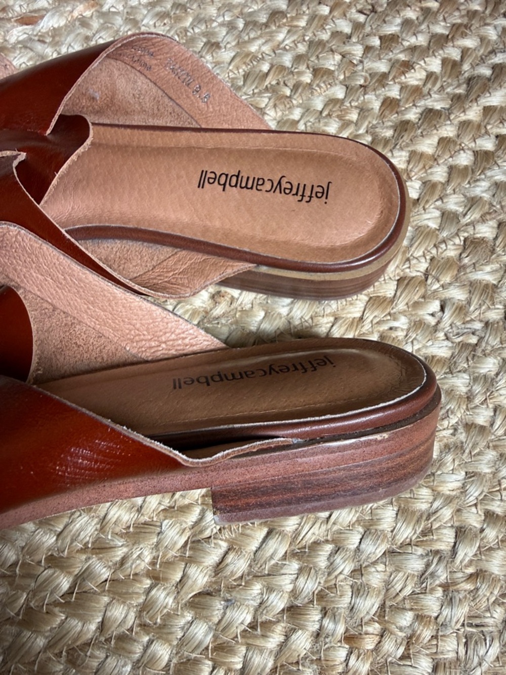 Jeffrey Campbell Brown Woven Leather Mules - Picture 4 of 6